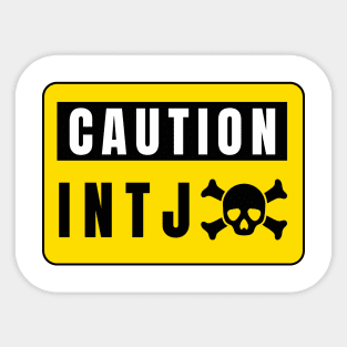 Caution INTJ Sticker